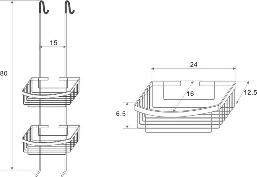 Xellanz Doucherek Wiesbaden Domo | Aan douchewand | Messing | Rond | Chroom - Foto 2