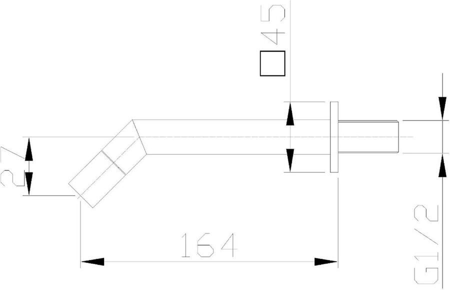 Xellanz Fonteinkraan Kappa | Inbouw | Koudwater kraan | Vierkant | Chroom - Foto 3