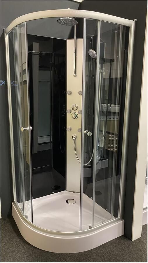 Xellanz Jupiter complete douchecabine 90x90x225 aluminium mat chroom profielen