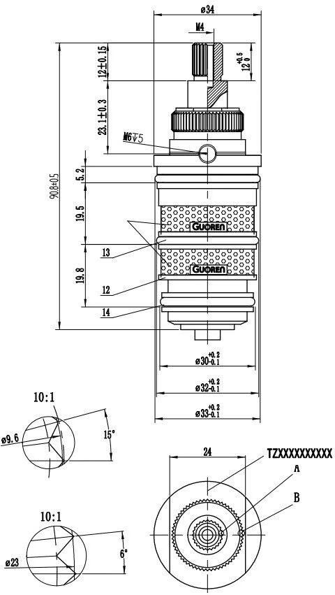 Xellanz Keramische binnenwerk | T.b.v. Huron douchekolom