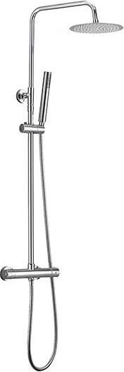 Xellanz Regendouche set Caral-Eco Twenty | Opbouw | Thermostaatkraan | 2-weg | Rond | Chroom - Foto 2