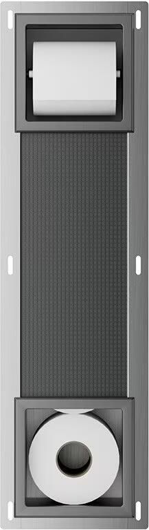 Xellanz Reserverolhouder Rocko | Inbouw | Incl.Inzetstuk | Incl.Toiletrolhouder | Messing | Gunmetal PVD - Foto 3