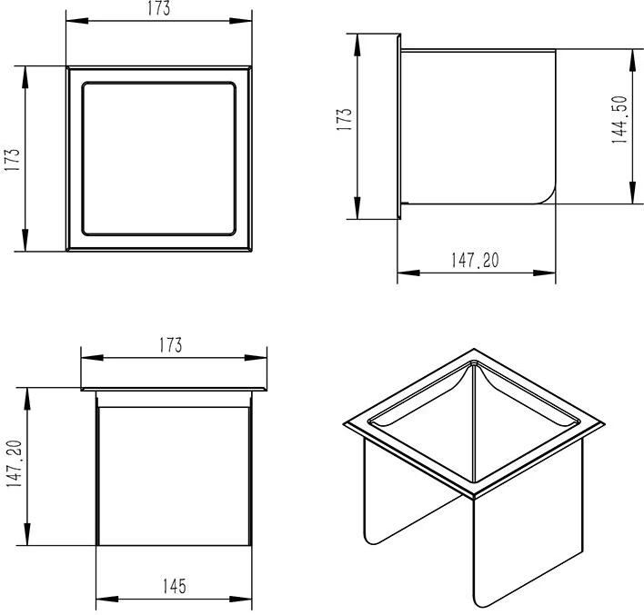 Xellanz Reserverolhouder Rocko | Inbouw | Incl.Inzetstuk | Messing | Mat zwart