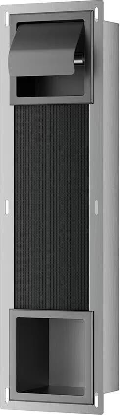 Xellanz Reserverolhouder set Rocko | Inbouw | Incl.Toiletrolhouder | Incl.Inzetstuk | Met klep | Gunmetal - Foto 2