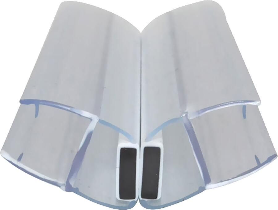 Sub universele magneetstrip 2000 mm met waterkering t.b.v. pendeldeur 6 mm chroom - Foto 3