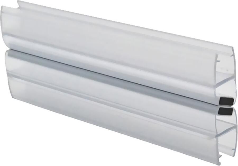 Sub universele magneetstrip 2000 mm met waterkering t.b.v. pendeldeur 6 mm chroom