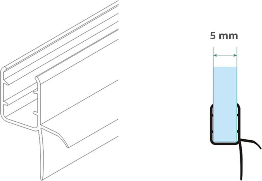 Xellanz Wiesbaden type 2 rubberen waterkering 200 x 0 5 cm transparant 20.5063 - Foto 4