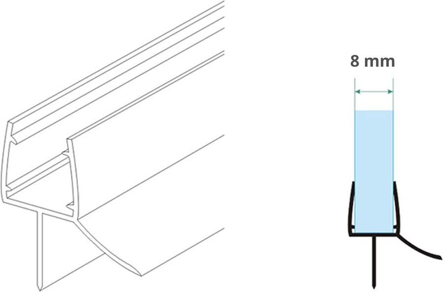 Xellanz Wiesbaden rubberen waterkering 200 x 0 8 cm transparant 20.5062 - Foto 2