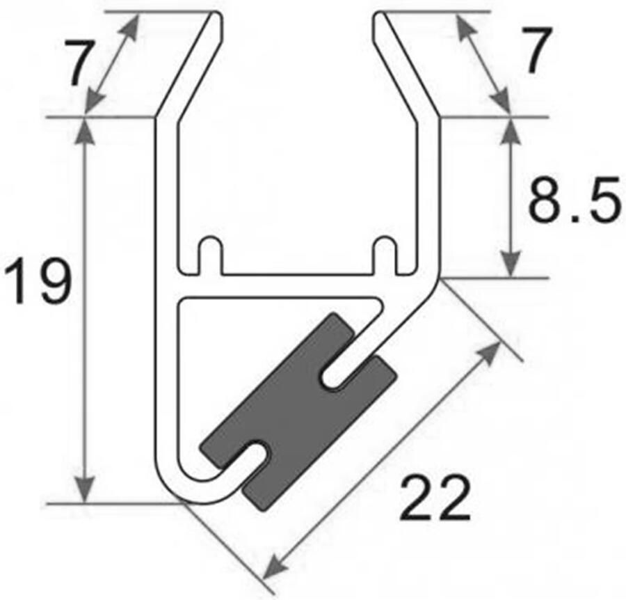 Xellanz Set magneetstrip 8 + 10 mm | Lengte + - 200 cm | Universeel | Transparant