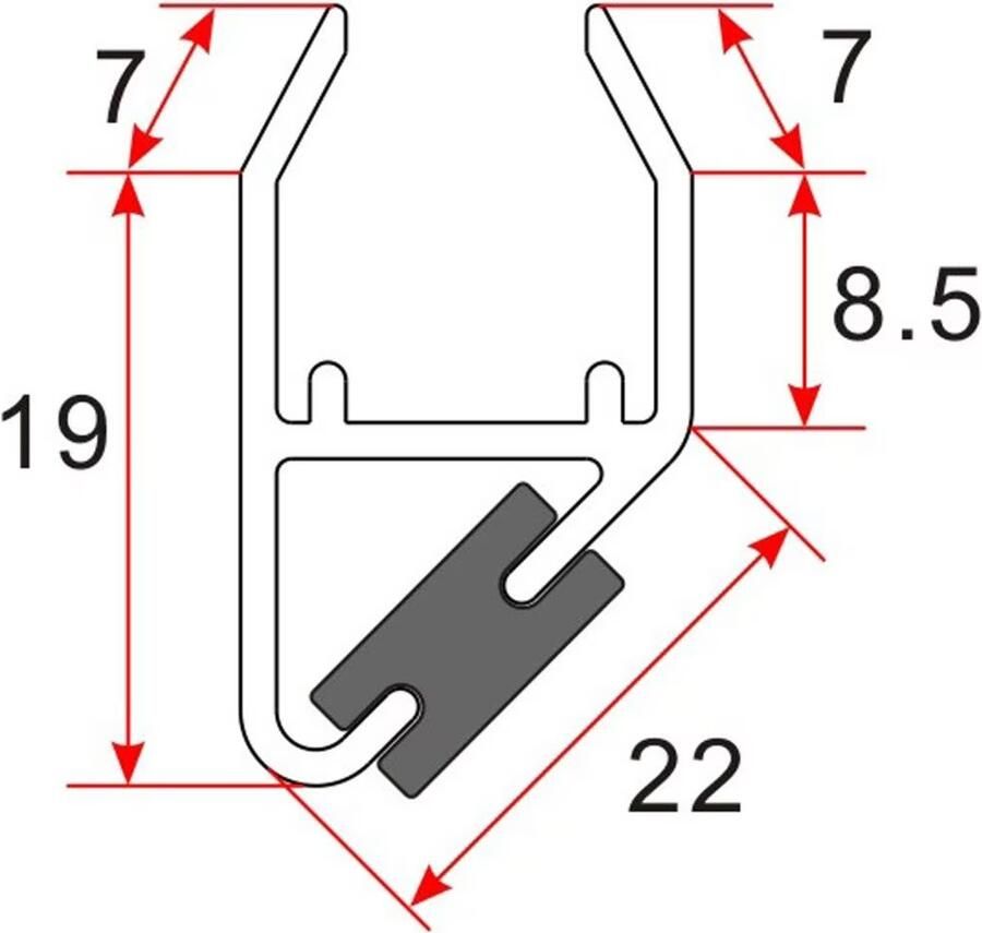 Xellanz Set magneetstrip 8 + 8 mm | Lengte + - 200 cm | Universeel | Transparant