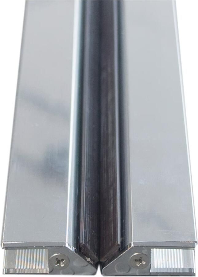 Xellanz Set magneetstrip 8 mm | Lengte + - 197 cm | Universeel | tbv swingdeur+wand | Chroom - Foto 2