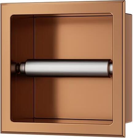 Xellanz Reserverolhouder Rocko | Inbouw | Incl.Inzetstuk | Incl.Toiletrolhouder | Messing | Geborsteld brons koper PVD