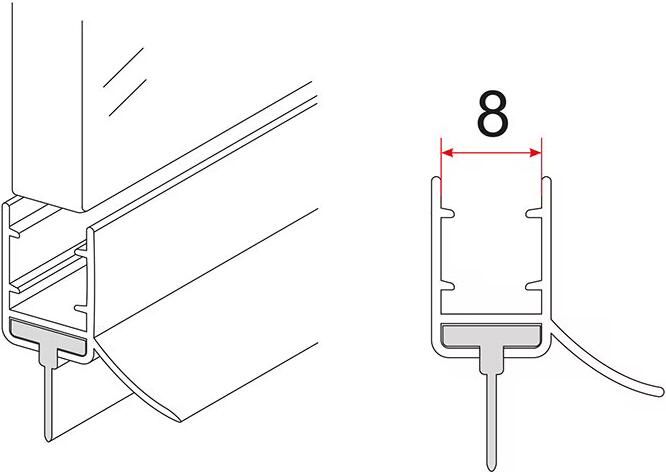 Xellanz universele waterkering horizontaal 200x0.8 cm mat zwart - Foto 2