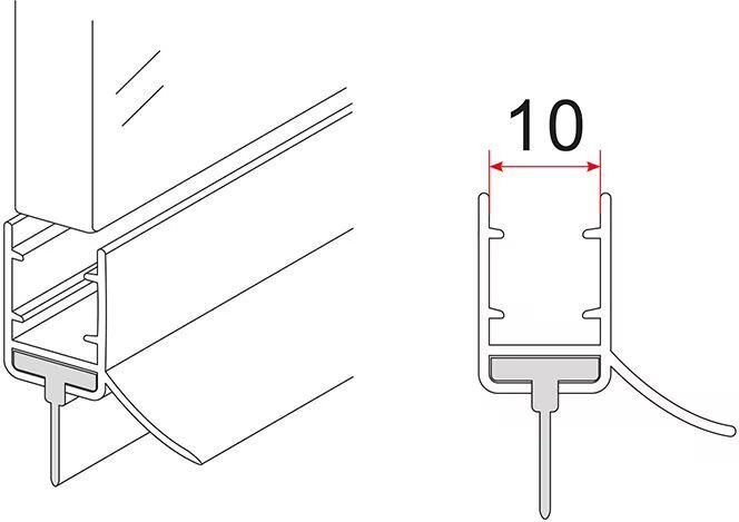 Xellanz universele waterkering horizontaal 200x1 cm mat zwart - Foto 2
