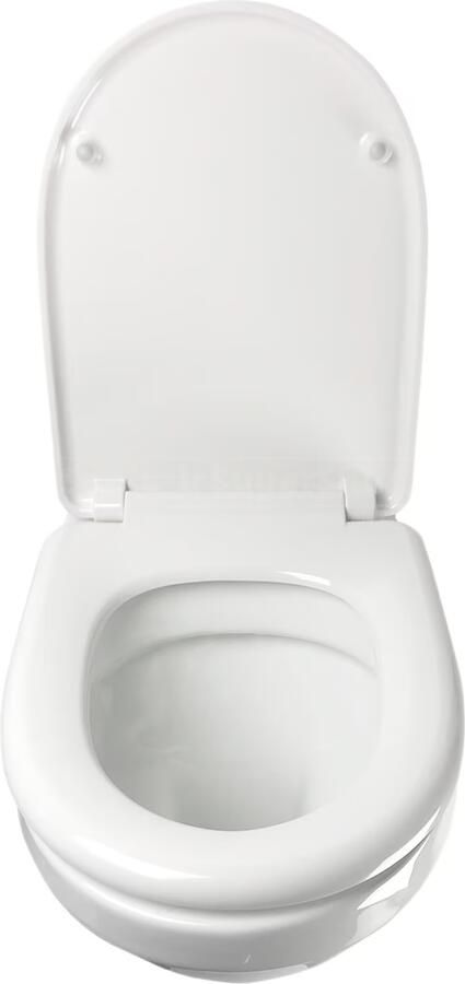 Xellanz Trevi wandcloset verkort Kiwa met Menir toiletzitting softclose en quick release glans wit 32.3484 - Foto 3