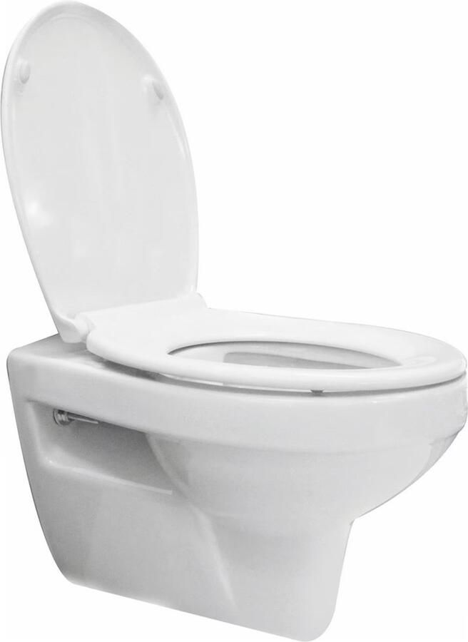 Xellanz Toiletpot Hangend Trevi 53x36.5x36cm Wandcloset Keramiek Diepspoel Nano Coating EasyClean Rimless Glans Wit met Softclose Toiletbril - Foto 5