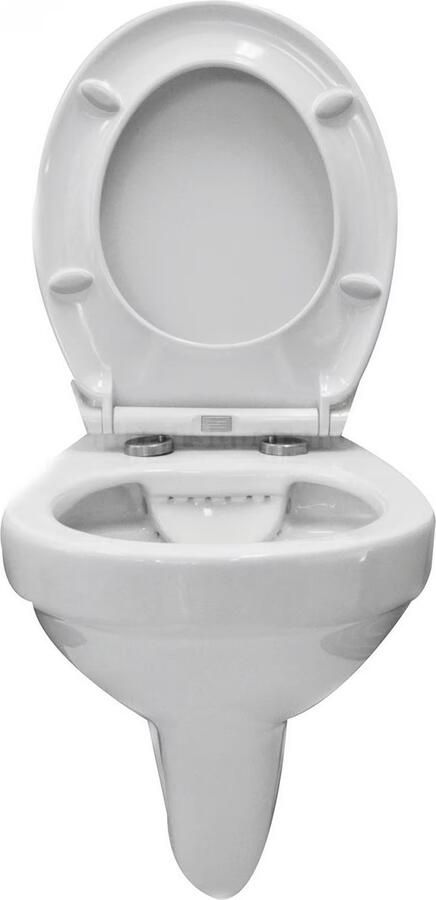 Xellanz Toiletpot Hangend Trevi 53x36.5x36cm Wandcloset Keramiek Diepspoel Nano Coating EasyClean Rimless Glans Wit met Softclose Toiletbril - Foto 9