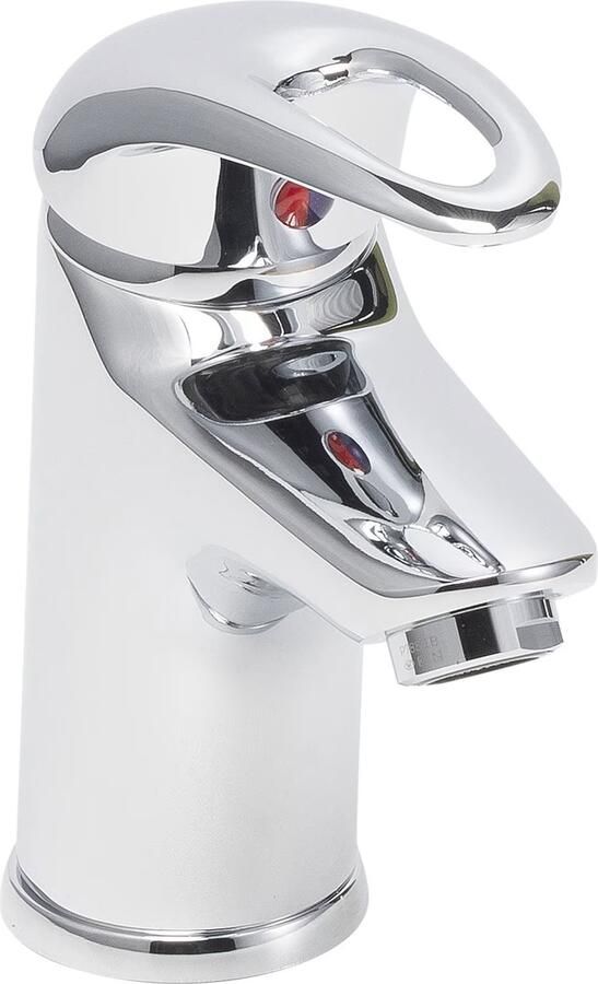 Xellanz Wastafelkraan Athos | Opbouw | Mengkraan | Laag model | 1-hendel | Rond | Chroom - Foto 2