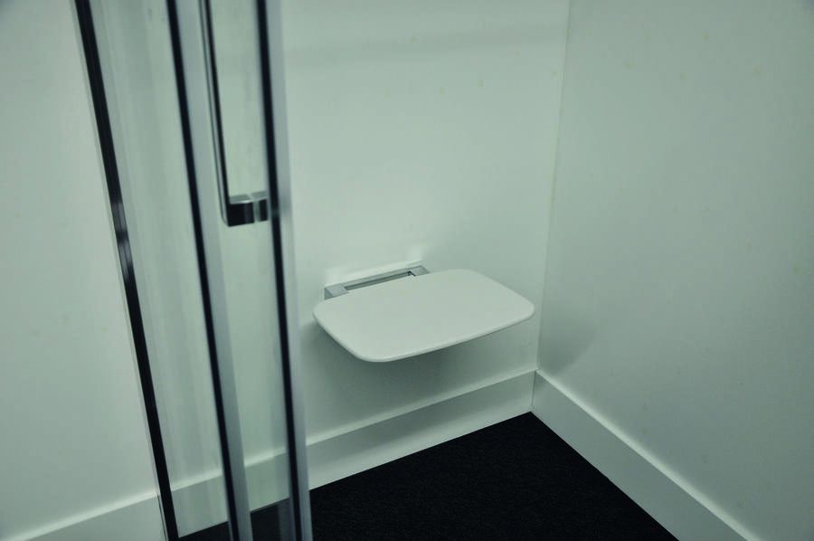 Xellanz Wiesbaden Serva opklapbare douche stoel voor aan de wand wit - Foto 2