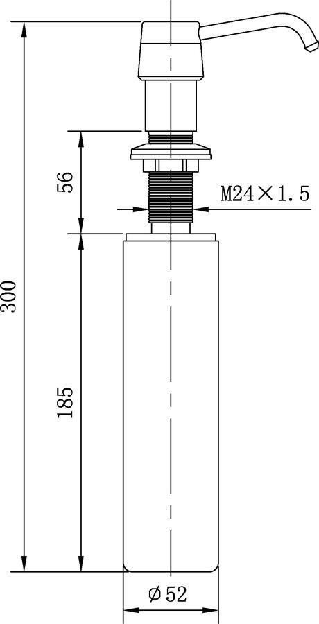 Xellanz Zeepdispenser Essential | Inbouw | Kunststof | Rond | Geborsteld messing PVD