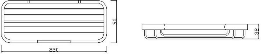 Xellanz Zeephouder Wiesbaden Domo | Wandmontage | Messing | Vierkant | Chroom