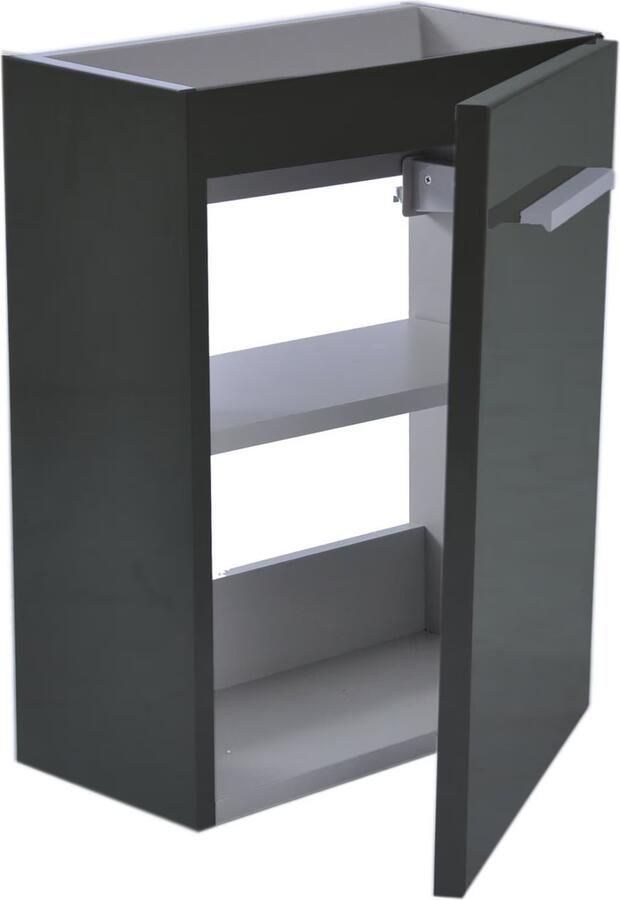 Xellanz fonteinkast tbv HS fonteintje l r 1 deur 40x21 hoogglans grijs 38.3942 - Foto 3