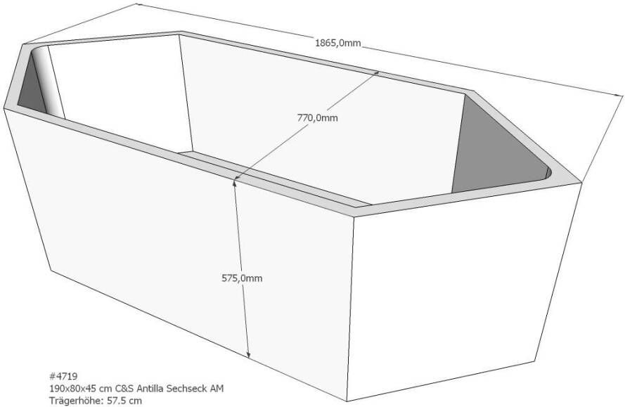 Xenz beterbad baddrager voor antilla 190x80cm