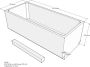 Xenz beterbad baddrager voor aruba 170x75cm - Thumbnail 1