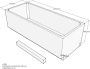 Xenz beterbad baddrager voor aruba 190x80cm - Thumbnail 1
