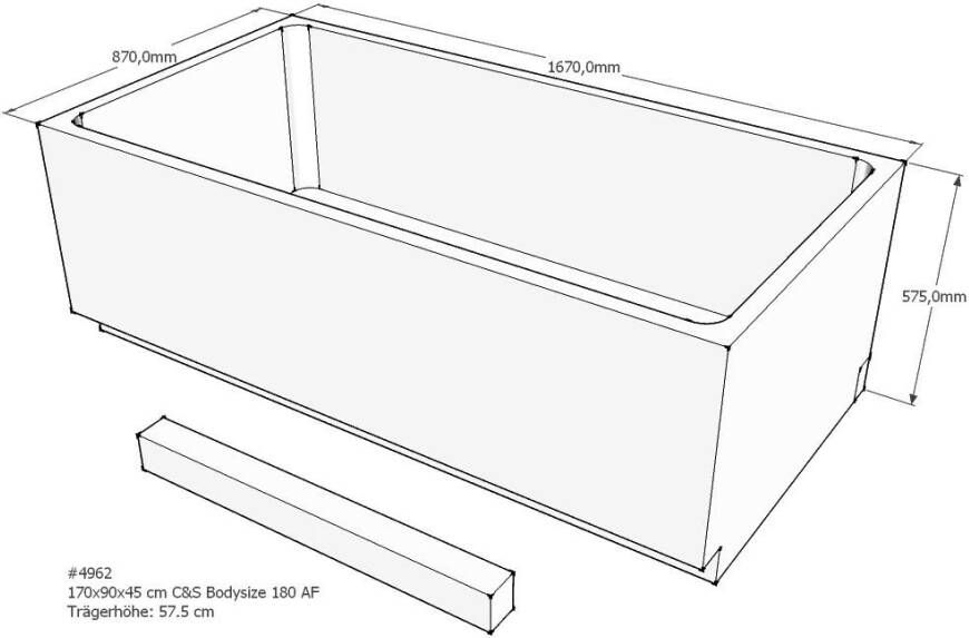 Xenz beterbad baddrager voor bodysize 170x90cm