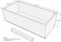 Xenz beterbad baddrager voor bodysize 180x90cm - Thumbnail 1