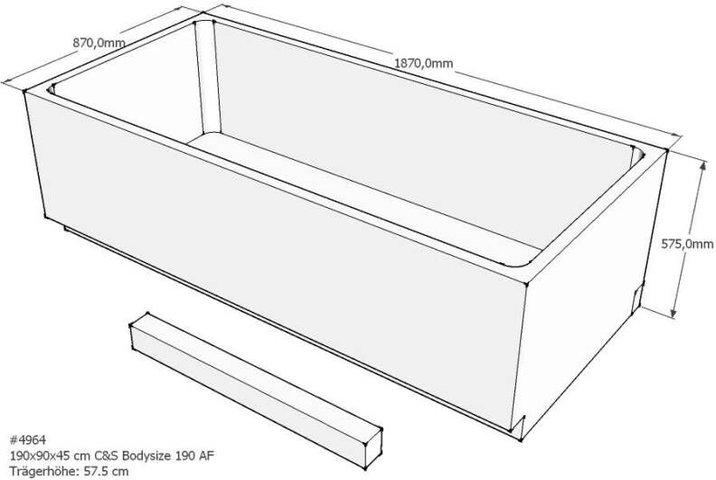 Xenz beterbad baddrager voor bodysize 190x90cm
