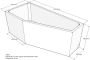 Xenz beterbad baddrager voor lagoon compact links 160x75cm - Thumbnail 1
