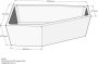 Xenz beterbad baddrager voor lagoon compact links 170x75cm - Thumbnail 1