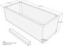 Xenz beterbad baddrager voor society 175x80cm - Thumbnail 1