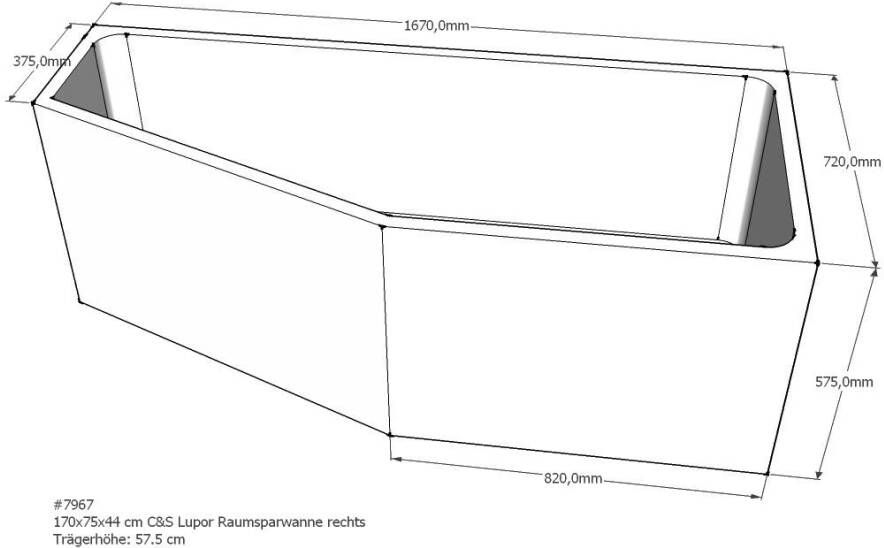 Xenz beterbad baddrager voor society compact rechts 170x75cm