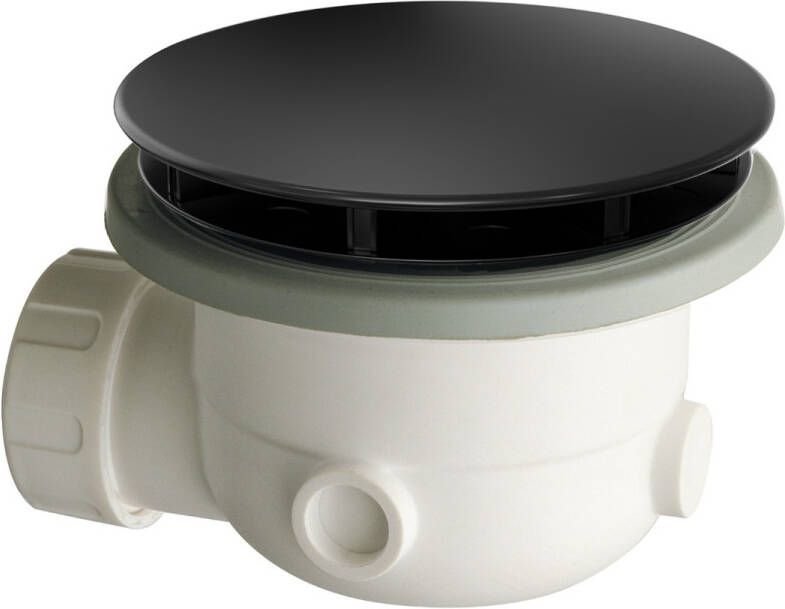 XenZ Douchebak Afvoer Pure Voor Gat 90 mm Met Afdekklep Mat Zwart - Foto 4