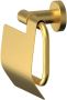 Xenz Duero toiletrol houder met klep messing goud geborsteld - Thumbnail 1