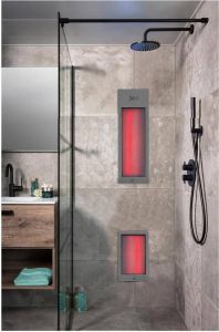 Xenz Feel Good Shower infrafood IR-M 68x20 cm en IR-S 33x20 cm grijs