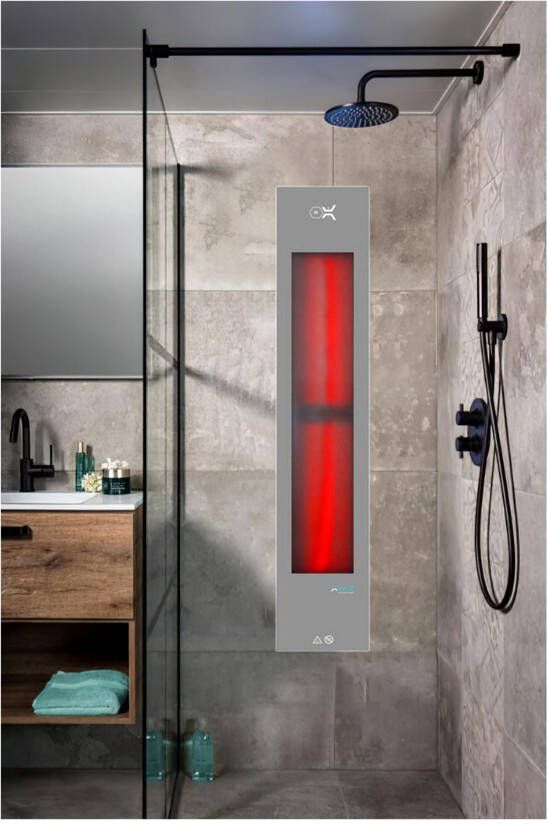 Xenz Feel Good Shower L infrarood inbouw 110x27 cm grijs