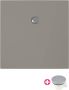Xenz Douchevloer Flat | 100x100 cm | Incl.Afvoersifon-Chroom | Acryl | Vierkant | Cement mat - Thumbnail 2
