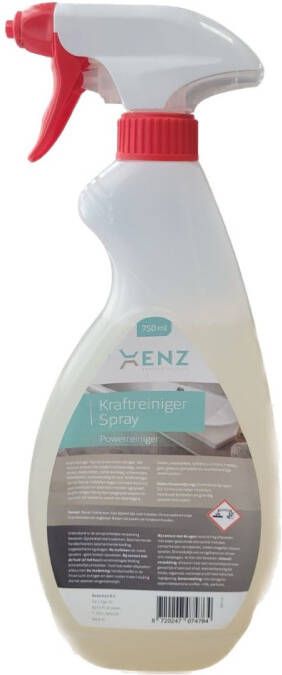 Xenz Kraftreiniger Spray Powerreiniger Reiniger op zuurbasis ter verwijdering van kalk cement zeep vet aanslag 750ml.
