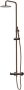Xenz Regendouche set Duero | Opbouw | 20 cm | Thermostaatkraan | Telescopisch | Brons geborsteld PVD coating - Thumbnail 1