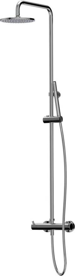 Xenz Regendouche set Duero | Opbouw | 20 cm | Thermostaatkraan | Telescopisch | Chroom