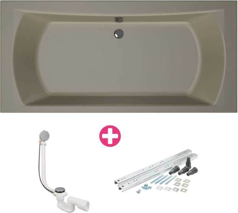 Xenz Robijn bad 190x90cm klei met rand van 2 5cm