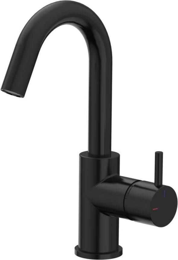 Xenz Wastafelkraan Duero | Opbouw | Mengkraan | Hoog model | Ebony (zwart mat)