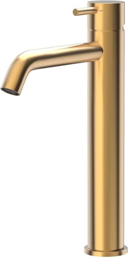 Xenz Wastafelkraan Duero | Opbouw | Mengkraan | Hoog model | Goud geborsteld