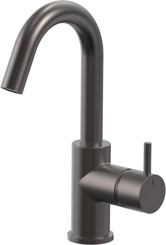 Xenz Wastafelkraan Duero | Opbouw | Mengkraan | Hoog model | Grafiet PVD