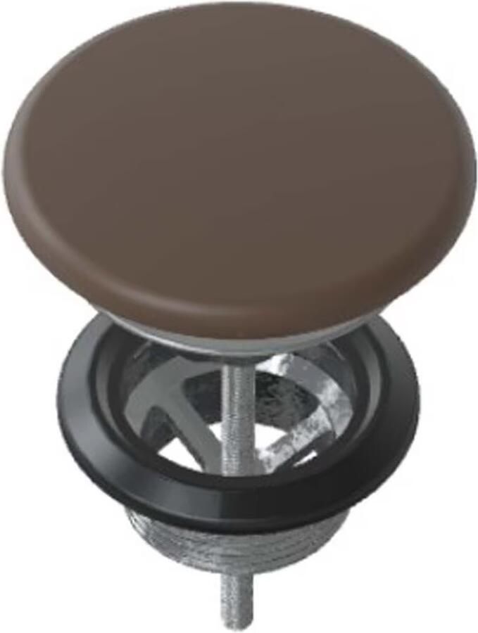 Xenz Afvoerplug Rosa | 5 4" | Click waste | Keramiek | Rond | Coffee - Foto 2