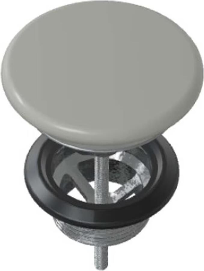 Xenz Afvoerplug Rosa | 5 4" | Click waste | Keramiek | Rond | Grijs - Foto 2